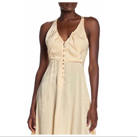 FREE PEOPLE BOHO FLOWY V-NECK MAXI SUN DRESS A2C - Picture 9 of 14